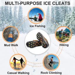 Novo 11 dentes de neve gelo apertos crampons para homens mulheres crianças inverno escalada anti deslizamento sapatos cobrir - Image 6