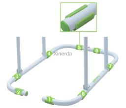 Equipamento de Fitness interior horizontal de chin-up, equipamento ajustável pull-up, treinamento muscular, barras paralelas, doméstico, HW881 - Image 4