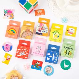 Adesivos decorativos kawaii, 46 peças, caixa com mini decoração, estética, diário, ablum, adesivos para crianças, papelaria - Image 1