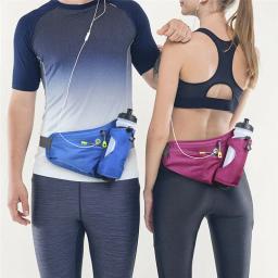 Bolsa de cinto de hidratação esportiva para homens e mulheres, saco de cintura com suporte para garrafa de água, corrida, ciclismo, caminhada, caminhada - Image 2