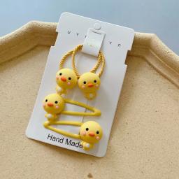 frete grátis 4 pçs/set bebê bonito elástico de cabelo + hairpins meninas dos desenhos animados do ligas para cabello para crianças pinos de cabelo e grampos de cabelo acessórios enfeite cabelo infantil - Image 6