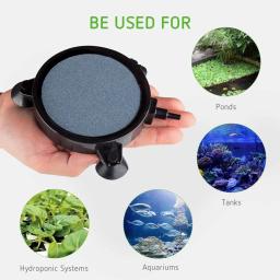Yyaqua difusor de disco de pedra de ar 4 argolas, com ventosa, para hidroponia, lago, aquário, tanque de peixes, acessórios da bomba de ar - Image 5