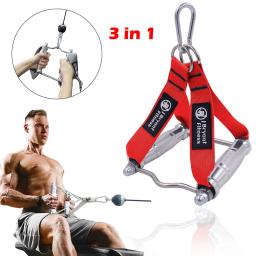 musculação academia Equipamento da aptidão do treinamento de remo da t-barra puxar para baixo o punho removível pesado do conjunto v dos punhos do dobro d do gym para a máquina de cabo - Image 1