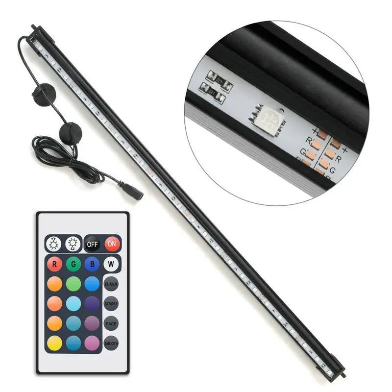 Controle remoto aquário tanque de peixes subaquática à prova dairágua airstone bolha ar led barra luz lâmpada multicolorido colorchanging fonte - Image 1