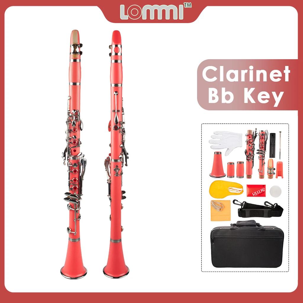 Lommi bb clarinete woodwind banda orquestra instrumentos musicais para iniciantes com caso suporte bocal 10 canas mini chave de fenda - Image 1