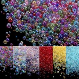 Mini Bolha Bola Beads para DIY Nail Art Decor, Pequeno Grânulo De Vidro De Cristal, Molde De Silicone, Resina UV Epóxi Filler, Enchimento, 10-20g - Image 1