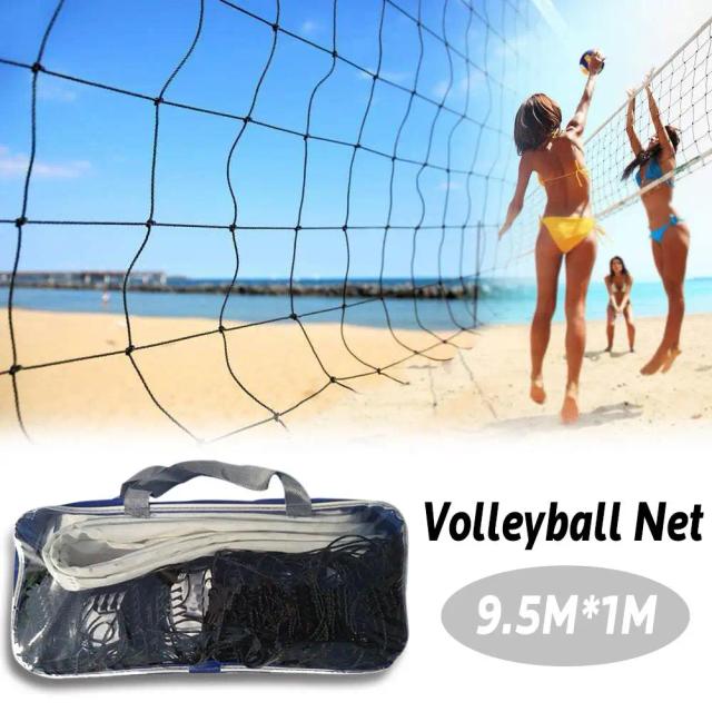 Rede portátil 9.5x1m para badminton e voleibol, ideal para treinos em casa ou na praia