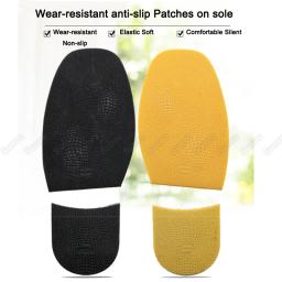 Solas de borracha para reparo de sapatos para homens, sola de couro, antiderrapante, aderência do solo, meias solas, substituição DIY, almofadas do salto antepé - Image 3