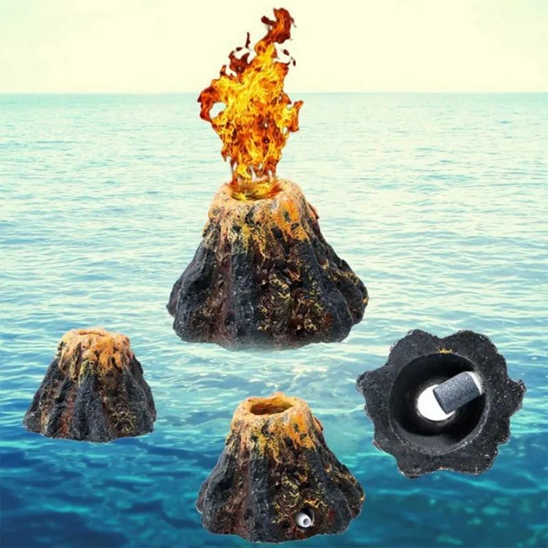 Bomba de oxigênio para aquário, pedra de bolha formato de vulcão, ornamento para tanque de peixes, acessórios de decoração - Image 1