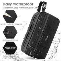 Oeste Biking-Multifunções Bicicleta Guiador Bag, Cintura Ombro, Ciclismo Quadro Bag, Grande Capacidade, MTB, Road Bike Acessórios - Image 5