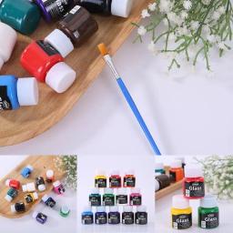 Pintura de vidro pigmentos ricos, conjunto de tinta corporal pesada 12x25ml para pintura de artesanato com tela - Image 4