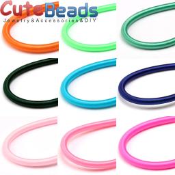 5mm 46cm rayon seda vários materiais/várias cores cabo oco de borracha diy colar pulseira jóias fazendo frete grátis - Image 3