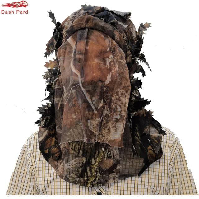 Máscara Facial Camuflada Bionics Completa com Capa de Pesca, Boné de Ciclismo e Chapéu 3D para Caça e Proteção Contra Mosquitos