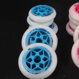 YUNCHI-Roda de Velocidade para Pista Indoor, Pneus de Patinação Inline, Rosa e Azul, 90mm, 100mm, 110mm, 8PCs, 83A, 8PCs - Image 5
