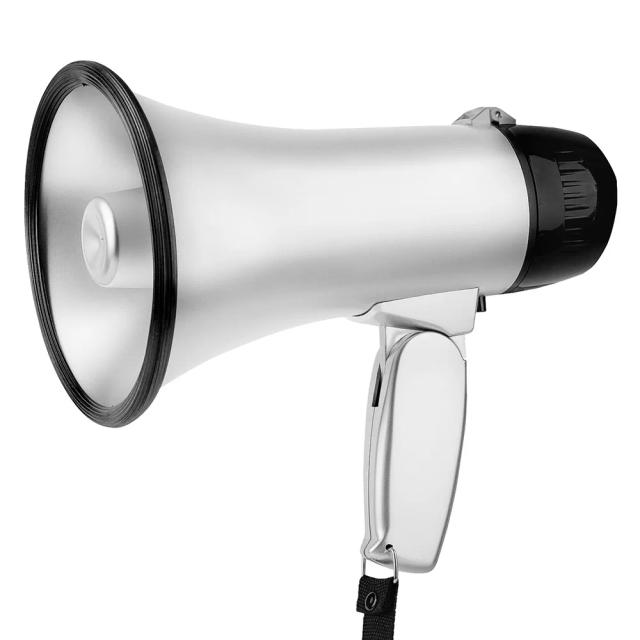 Megafone Portátil de 25W com Gravação e Alto-Falante para Guias Turísticos