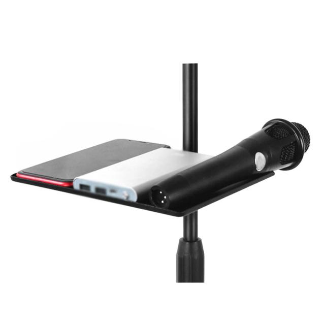 Suporte de Microfone com Placa de Som e Bandeja de Metal para Gravação e Transmissão ao Vivo
