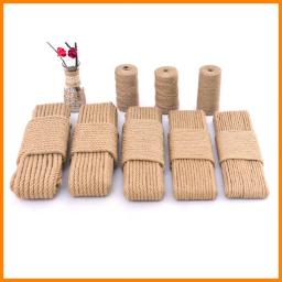 1 rolo 25/50/100/200m juta natural corda de cânhamo decoração para casa estilo retro diy artesanato corda decorativa 1-14mm de diâmetro artesanal - Image 2