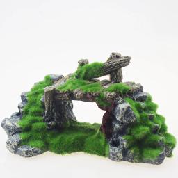 Ornamentos para aquário, ponte de resina para peixes, decoração para aquário, tanque de tartaruga, paisagem, artesanato, acessórios para animais de estimação, 1 peça - Image 1