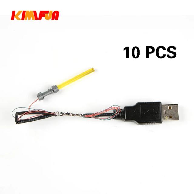 Conjunto de 10 Blocos de Construção de Lightsaber com Luz LED - Espadas de Guerreiro para Brincar e Presentear