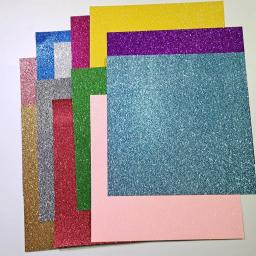 Cartolina infantil em cores mágicas com glitter, papel para artesanato diy com glitter 15 peças - Image 5