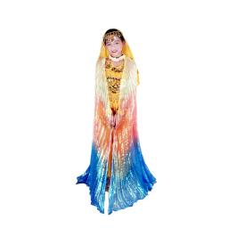 Multicolor Dança do Ventre Isis Asas e Bastões para Adultos e Crianças, Asas Borboleta, Dança do Ventre Acessórios - Image 3