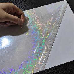 Fita adesiva holográfica, 50 folhas de papel transparente, folha de plástico decorativa, estampagem a quente - Image 3