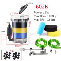 Recipiente externo ultra-silencioso para aquário, caixa com filtro, 6w, sistema de super filtragem para tanque de peixes - Image 3