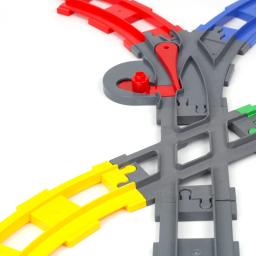 Blocos de construção de tamanho grande para crianças, Conjuntos de trem compatíveis DIY Railway Track Assemble, Brinquedos interativos de tijolos educativos - Image 3