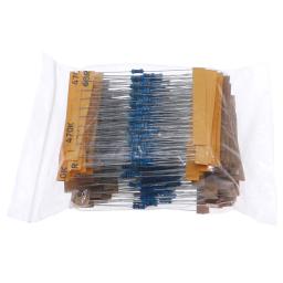 500 pçs/lote 50 valores 1/4W 0.25W 1% Kit de sortimento de resistor de filme de metal Conjunto 1ohm-10M ohm pacote de resistência - Image 2