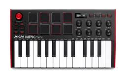 AKAI-Mini MPK Mini teclado com bateria retroiluminada Pads, USB, MK3, 25 Key, controlador de teclado, 8 botões, Piano produção musical - Image 2