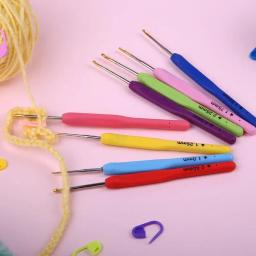 Agulhas de crochê multicoloridas, 8 fábricas, cabo de plástico, alumínio, tricô, agulha, suéter, costura, artesanato, ferramentas, kit de tecelagem - Image 3
