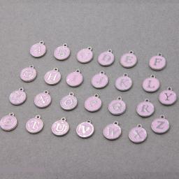 Encantos de Esmalte Dupla Face, Pingentes com Letras Alfabeto, Fabricação de Jóias, Artesanato Artesanal, Branco, K, Preto, 12x15mm, 10Pcs, 26Pcs - Image 4