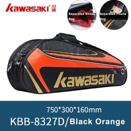 Kawasaki-Saco Badminton de Ombro Único Impermeável para Homens, Raquete de Squash, Raquete de Tênis, Sacos Esportivos, Pode Segurar 3 Raquetes com Saco de Sapato - Image 2