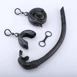 Silicone Dobrável Tubo Snorkel Snorkel Com Compacto De Armazenamento Caso Das Mulheres Dos Homens Arregaçar Snorkel Tubo de Respiração De Mergulho Molhado Novo - Image 6