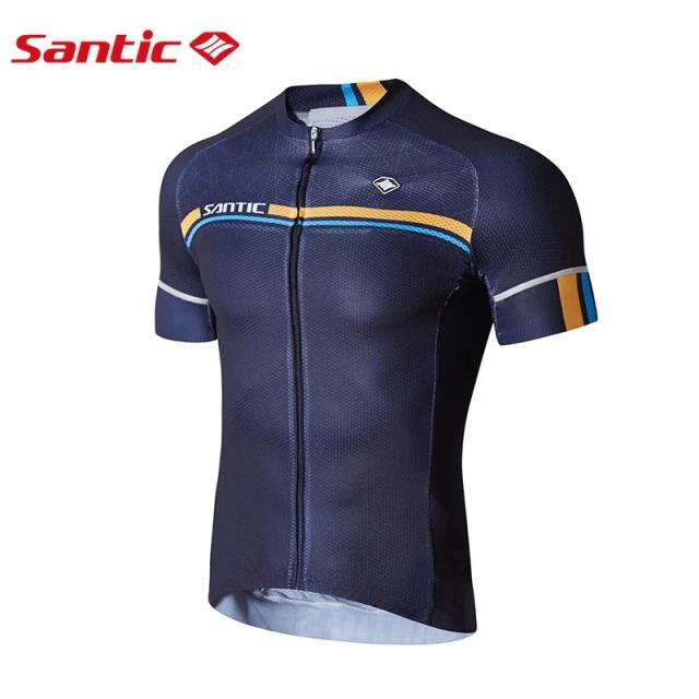 Camiseta Masculina de Ciclismo Profissional com Manga Curta, Antiderrapante e Bolso Traseiro, Respirável para Estrada