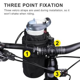 Rhinowalk saco de bicicleta ciclismo garrafa de água bolsa transportadora mtb bicicleta isolado chaleira saco equitação guiador 2 pçs acessórios - Image 2