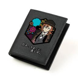 Bolsa de moedas Anime de cães vadios, carteira curta de couro PU, porta-cartão de identificação para meninos, bolsa longa dos desenhos animados, embreagem masculina - Image 3