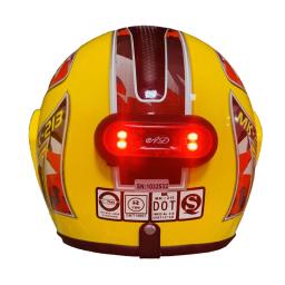 Capacete de motocicleta recarregável com luz LED, integralmente moldado, capacete de ciclismo, capacete de bicicleta, luzes de advertência, capacete seguro para MOTO - Image 4