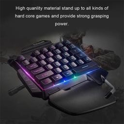 Teclado para jogos de uma só pessoa, RGB Backlit, Mini teclado portátil para jogos, Controlador de jogos para PC, PS4, Xbox Gamer, 1Pc - Image 2