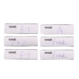 200 unidades/pacote branco lavável ferro em etiquetas de nome com caneta vestuário vestuário vestuário tecido tags conjunto para roupas etiquetas costura acessórios - Image 4