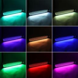 Espectro completo led luzes do aquário rgb luz do tanque de peixes extensível lâmpada suportes com controle remoto - Image 5