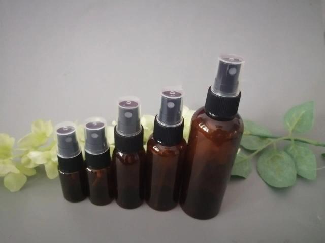 Garrafas Plásticas Âmbar para Perfumes e Cosméticos de Animais de Estimação - Conjunto de 50 Unidades (10ml, 15ml, 30ml, 50ml, 100ml)