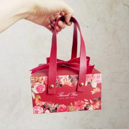 Presentes de casamento para convidados, caixas e embalagens de bolo, caixa de flores com decoração portátil de casamento, lembranças de festa, caixa de presente, embalagem - Image 3