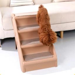 Escada dobrável para animais de estimação, andares antiderrapantes de 4 andares, animais de estimação, para cães e gatos, escada para escalar, inclinação de cachorro - Image 3