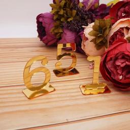Sinais De Direção De Festa Com Base De Retângulo, Números De Mesa, Fontes De Casamento, Decoração De Festa, Restaurante, Chuveiro, Altura De 6cm - Image 2