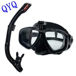 Máscara de mergulho subaquática profissional, óculos de mergulho são adequados para câmera esportiva pequena GoPro, máscara de mergulho totalmente seca - Image 2