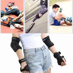 Protetor de pulso para patins, cotoveleira completa com 6 peças, para crianças e adultos, para skate, esportes gelo, equipamento de proteção - Image 5
