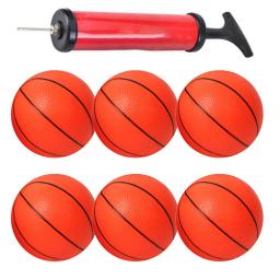 Mini basquete com bomba para crianças, pequeno, inflável, conveniente, divertido, esportes internos, jogos para pais e filhos, 6 peças - Image 3