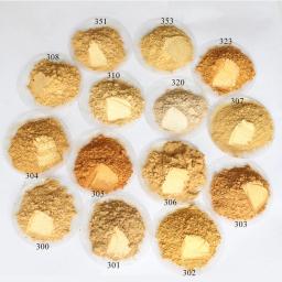 Pigmento dourado em pó, Pó de mica mineral, DIY Soap Craft, Corante cosmético para motocicletas, Tinta acrílica, 50g - Image 1