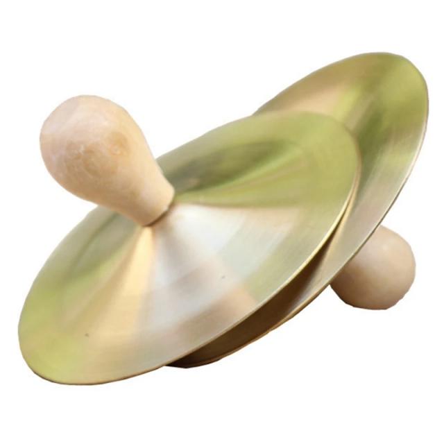 Percussão de Mão em Cobre de 9cm - Brinquedo Educativo Infantil de Bronze